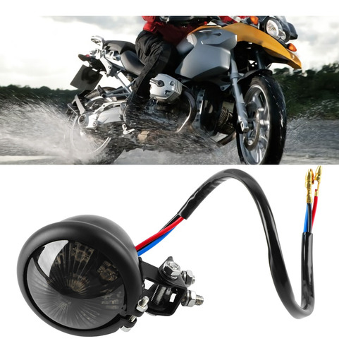 Stop Luz Trasera De Freno Porta Placa Led Moto Cafe Racer Foto 4