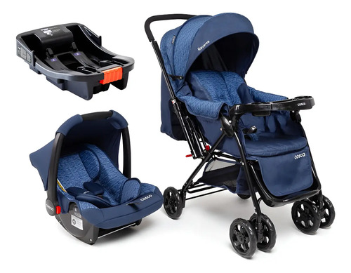 Travel System Cosco Kids, Reverse Trio, Azul Rajado Azul-marinho Preto
