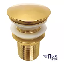 Válvula Ralo 1 1/4 Gold Inox Click Up Luxo Inteligente Cuba