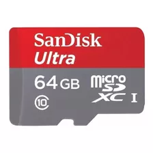 Cartão De Memória Sandisk Sdsqunc-064g-gn6ma Ultra Com Adaptador Sd 64gb