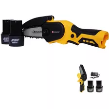 Moto Serra A Bateria Mini Serra Eletrica 25v Bivolt 800w Cor Amarelo 110v/220v