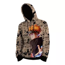 Moletom Zipper Naruto Nagato Pain Canguru Anime Mangá