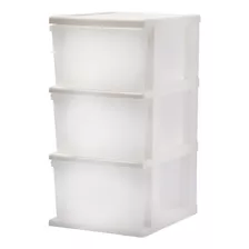 Cajonera Plastico 3 Cajones Armable Blanca Wenco