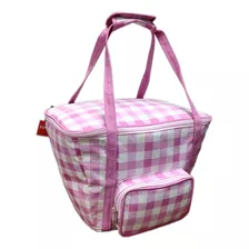 Bolsa Lancheira Piquenique Rosa Barbie Cesta Térmica 