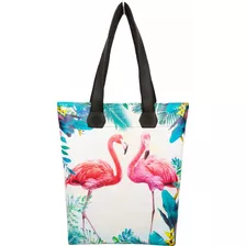 Bolsa Dia Dia Feminina Flamingos Tropicais Magicc Bolsas 178