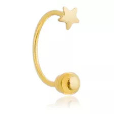 Piercing Cavalo Estrela Ouro 18k 750