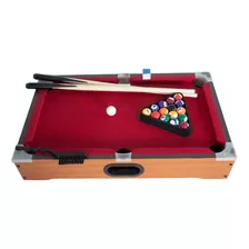 Juego De Mesa Billar Pool Con Luces Para Niños Color Del Paño Rojo