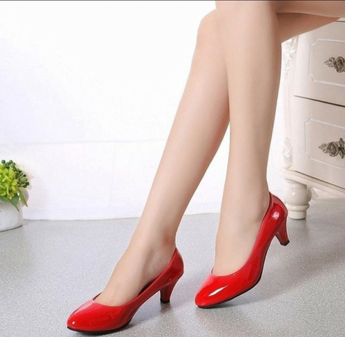 Sapato Uso Casual Feminino Vermelho Chic