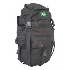 Mochila Paraquedista Pequena Camping Militar Cor Preto