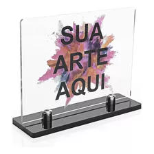 Troféu Placa Homenagem Em Acrílico Personalizado 15x10cm Cor Cristal