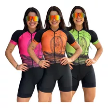Macaquinho Ciclismo Feminino Macacao Roupa Lançamento Espuma