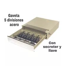 Gaveta De Dinero 5 Divisiones.acero C/secreter A