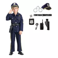 Traje De Actuación Con Uniforme Policial Cos For Niños