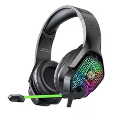 Audífonos Gamer Onikuma X3 Negro Con Luz Rgb Para Consola