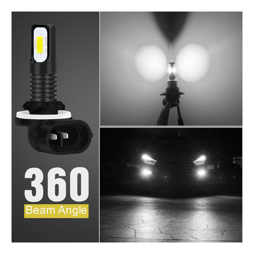 881 Bombillas De Luz Antiniebla Led 4000 Lm 80 W For Hyunda Foto 8