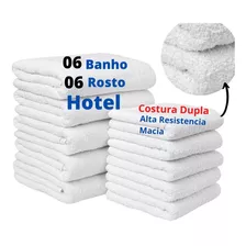 Jogo 12 Toalhas Hotelaria Banhão 06 Banho 06 Rosto By Laune