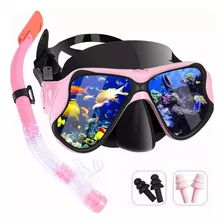 Kit De Gafas Buceo Con Snorkel Buceo Silicona 180°ajustables