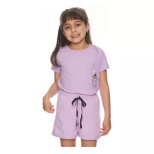 Roupa Blogueira Conjunto Verão Meninas Camiseta+ Shortinho