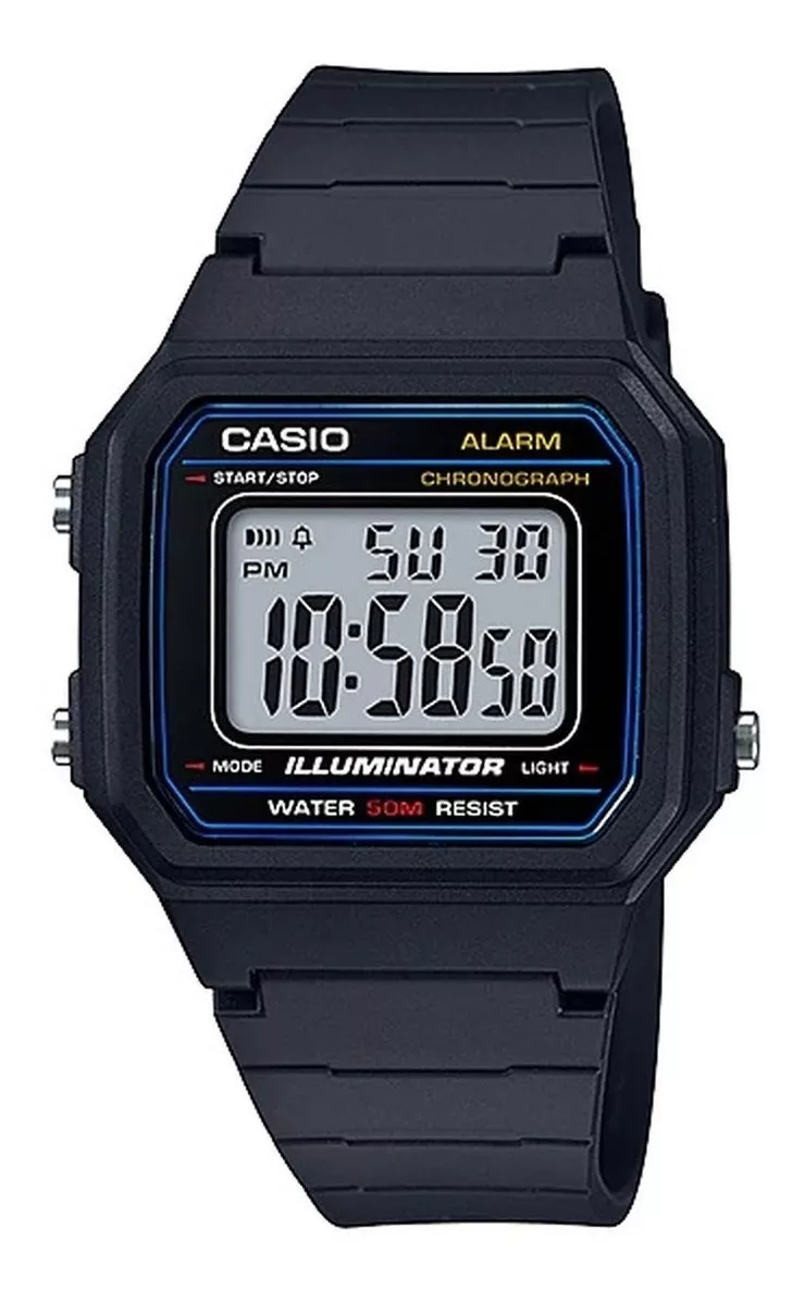 Relógio Casio Masculino Digital Preto W-217h-1avdf