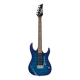 Guitarra ElÃ©ctrica Ibanez Rg Gio Grx70qa De Ãlamo Transparent Blue Burst Con DiapasÃ³n De Amaranto