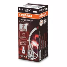 Lâmpada Osram Truckstar Pro H3 24v 70w 3200k Para Caminhão