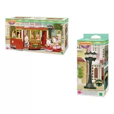 Combo Sylvanian Families Tranvia Y Farol Accesorios Febo