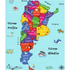 Mapa De Encastre Rompecabezas Argentina 