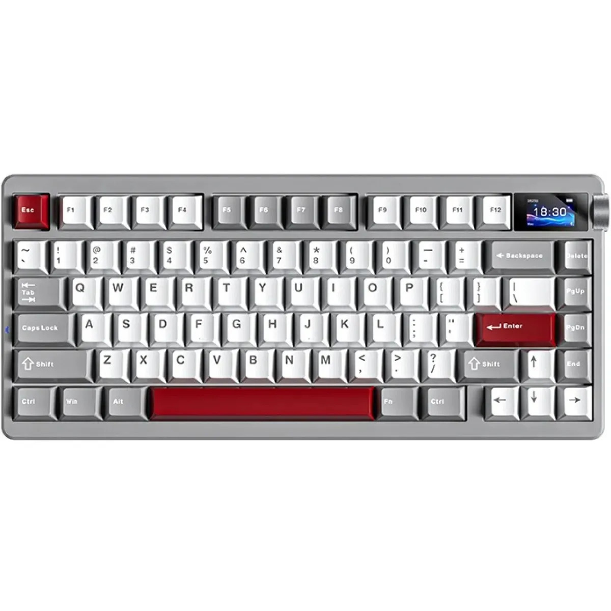 AULA NOVA 75 GREY WHITE RED INGLES WIRELESS 75% RGB SW STAR VECTOR