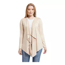 Cardigan Feminino Casaco Kimono Suede Manga Longa