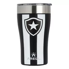 Copo Térmico Arell Isolamento A Vácuo 500ml Botafogo Cor Branco/preto