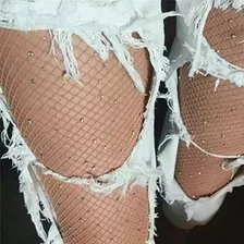 Pantys Malla Con Incrustaciones De Diamante Fantasía Panties