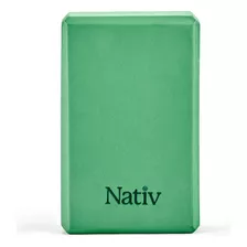 Nativ Bloque De Yoga, Superficie Antideslizante, Espuma Eva Color Verde