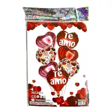 Globo Corazon Pack San Valentin Metalico 14 Febrero Mayoreo