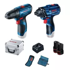 Kit Bosch Paraf. Gsr120li E Chave Impac. Gdr120li 12v 2 Bat.