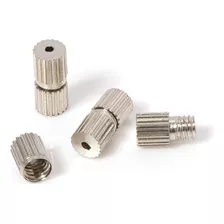 Fecho Rosca Barril 3,8x8,5mm Em Latão - 50pçs 