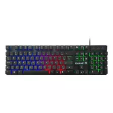 Teclado Gamer Fortrek Blackfire Qwerty Português Brasil Cor Preto Com Luz Rgb