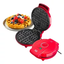 Maquina De Waffles Maker Antiaderente Multilaser 850w Red 110v