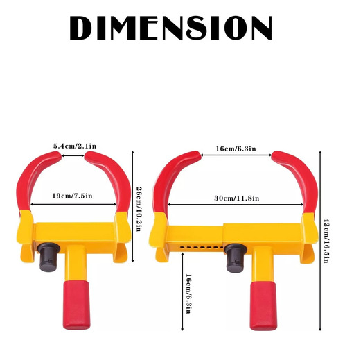 Candado Araa Inmovilizador Para Llanta Antirrobo Resistente Foto 3