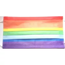 50 Piezas De Cubre Bocas De La Bandera Lgbt. Con 3 Capas.