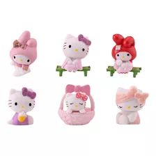 Hello Kitty Set Mini Figuras Colección Decoración Muñequitas