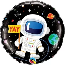 Balão Metalizado Aniversário Astronauta Qualatex 1 Unidade