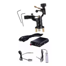 Kit Para Tattoo Maquina Rotativa Fuente Pedal Y Cable Clip