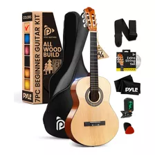 Pyle Kit De Guitarra Acustica Para Principiantes, 4/4 De Tam