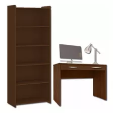 Combo Escritorio T- Biblioteca - Mesa De Pc - Mueble - Lcm