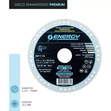 Disco Diamantado Premium 4 1/2 X 1,2 Mm Dp 115 // Cyj Color Turquesa