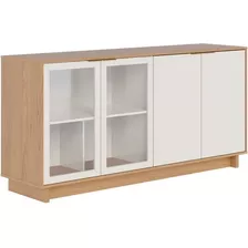 Buffet Bancada 4 Portas 160 Cm Vitoria Off White Freijo Clb Cor Off White/freijó