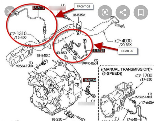 Sensor De Oxigeno Secundario Mazda 3 Motor 1.6 Foto 4