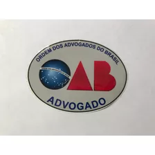 Dois Adesivos Oab Oval Advogada Para Colagem Interno 