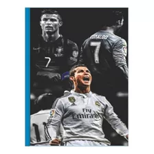 Kit 5 Cadernos Cristiano Ronaldo Brochura Grande 96 Folhas