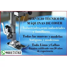 Servicio Técnico De Máquinas De Coser